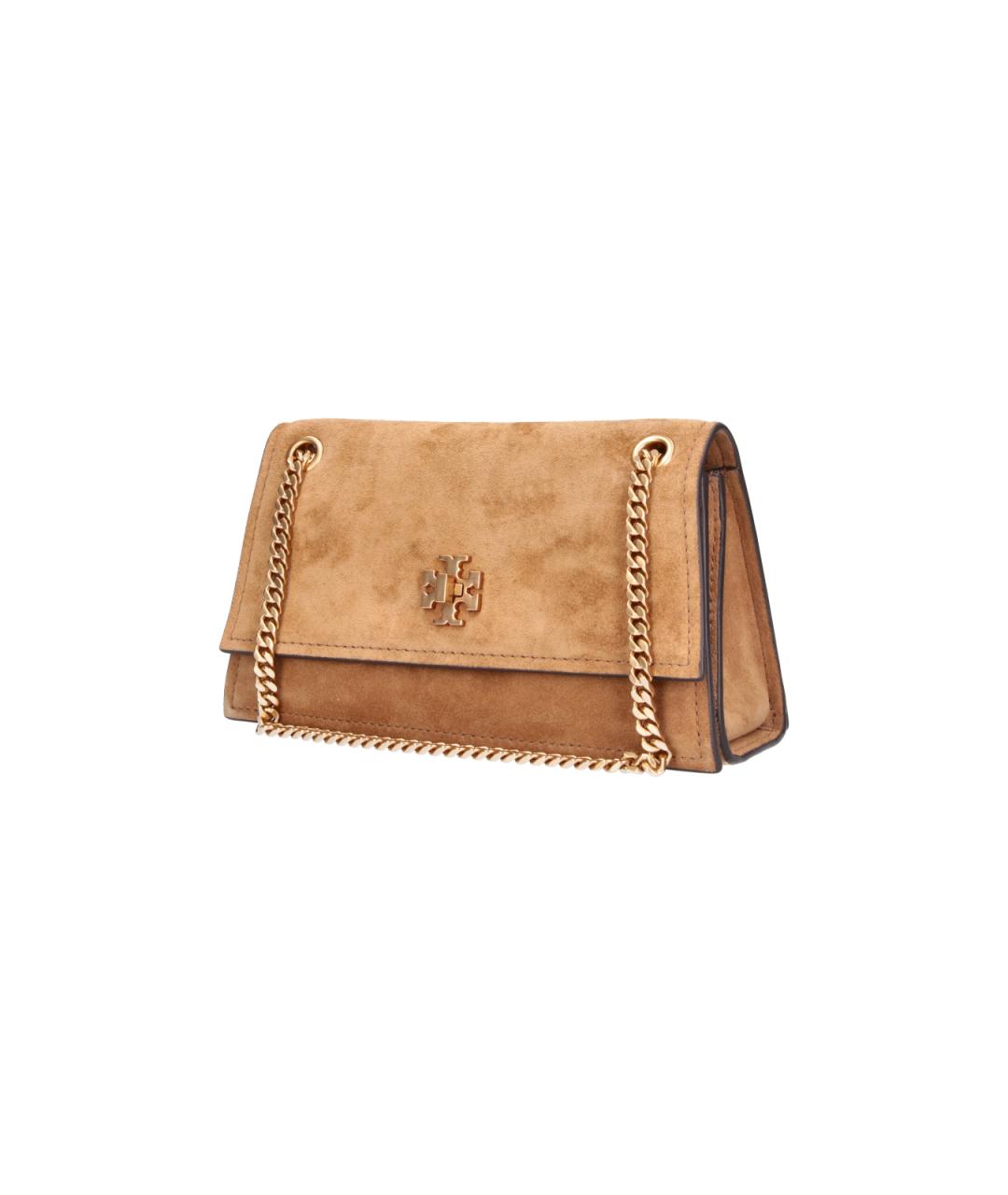 TORY BURCH Коричневая замшевая сумка через плечо, фото 2
