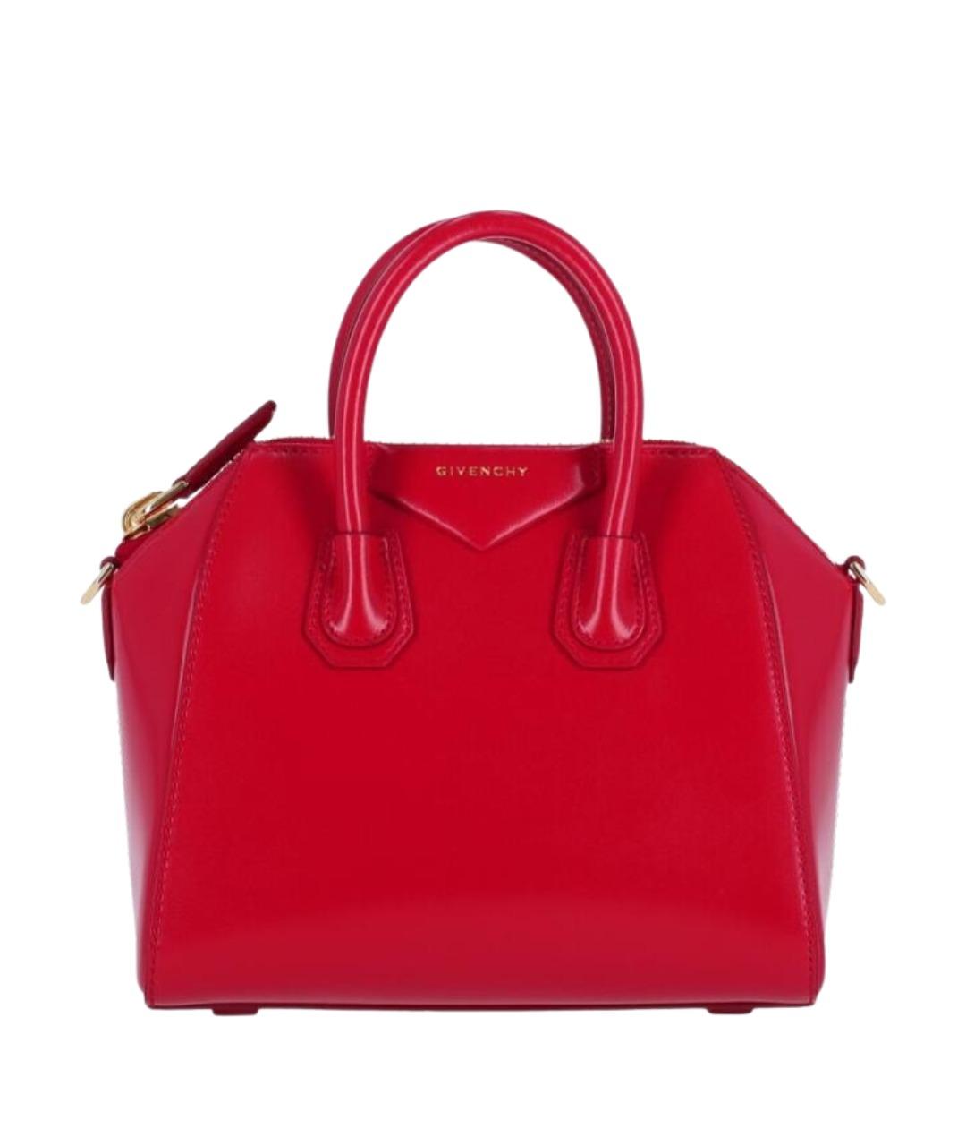 GIVENCHY Красная кожаная сумка тоут, фото 1