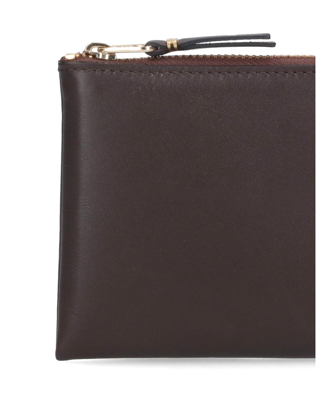 COMME DES GARÇONS WALLET Коричневый кожаный кошелек, фото 4
