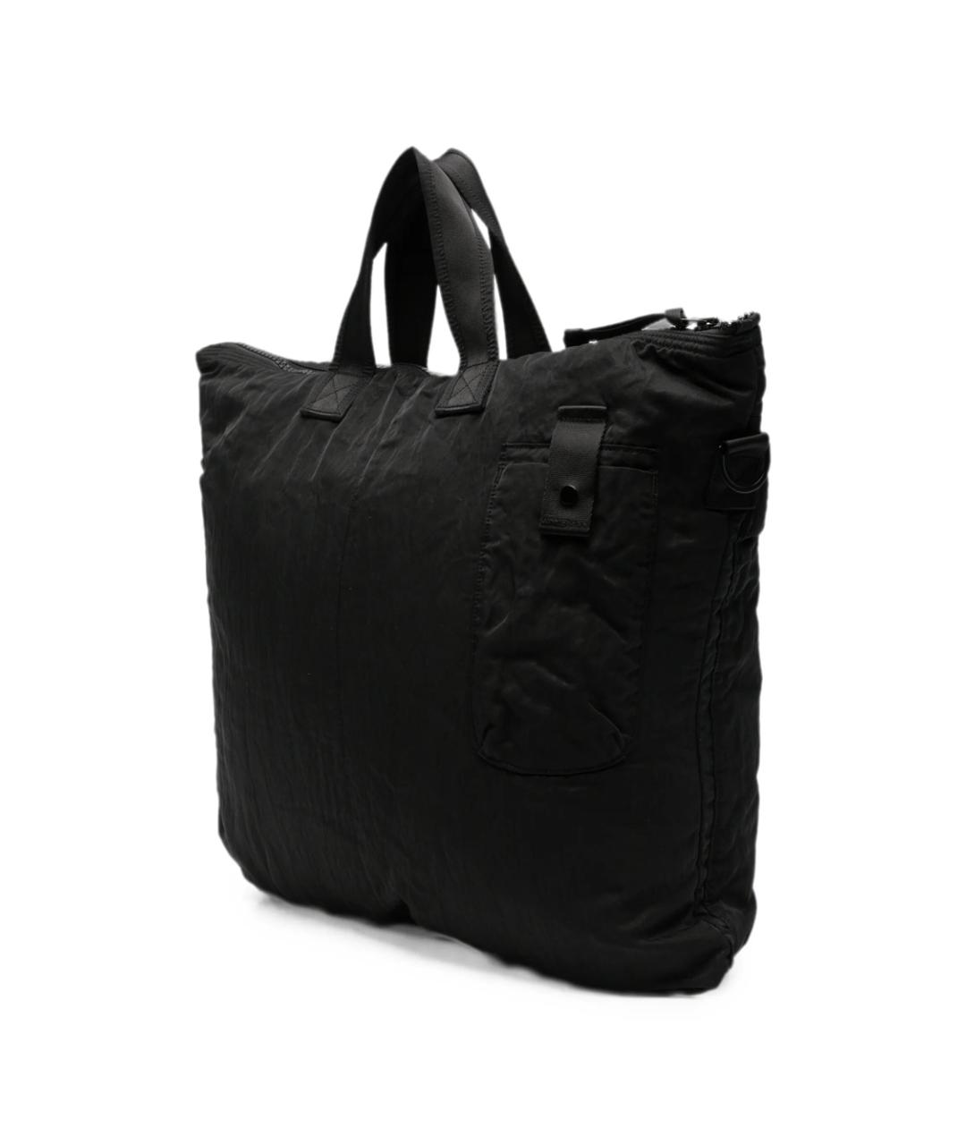 CP COMPANY Черная синтетическая сумка тоут, фото 3