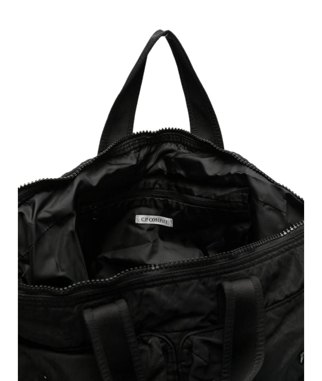 CP COMPANY Черная синтетическая сумка тоут, фото 5