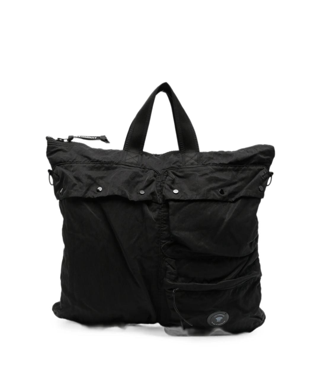 CP COMPANY Черная синтетическая сумка тоут, фото 1