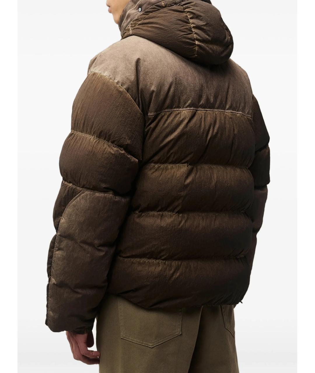 CP COMPANY Коричневый полиамидовый пуховик, фото 3