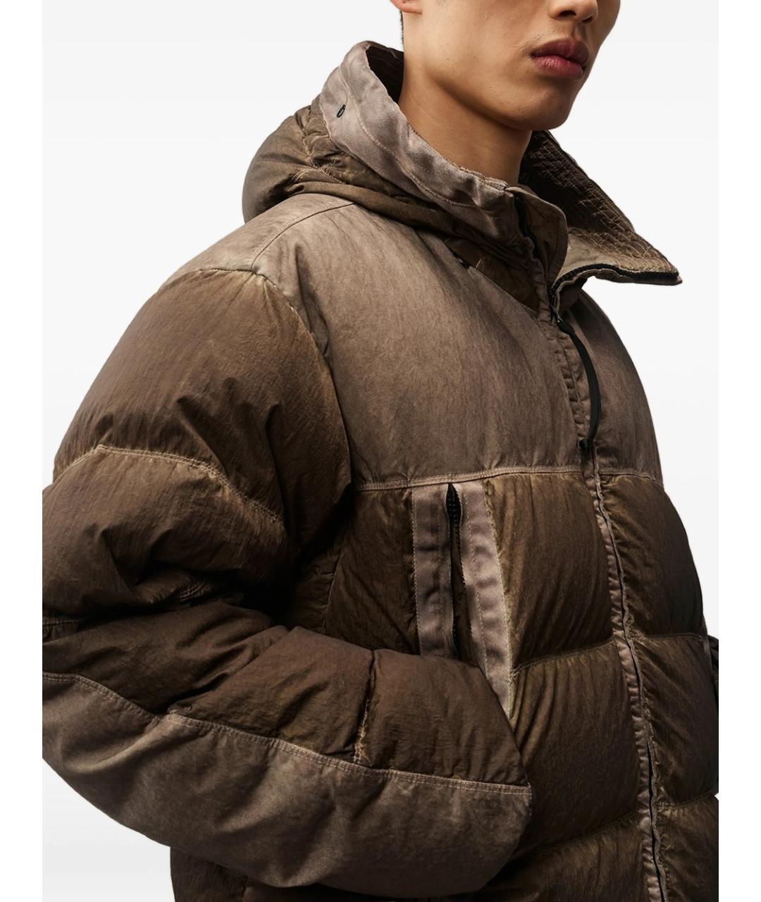 CP COMPANY Коричневый полиамидовый пуховик, фото 4
