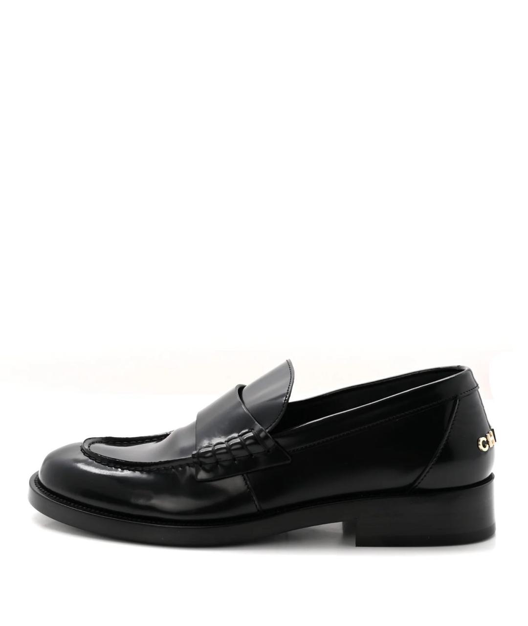 CHANEL Черные кожаные лоферы, фото 5