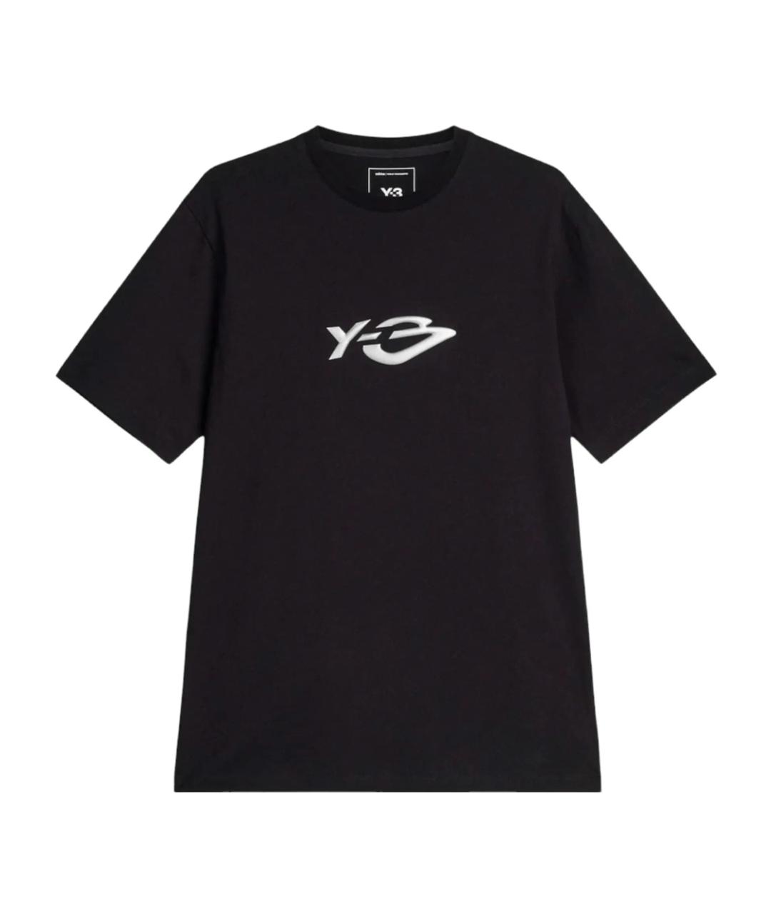 Y-3 Черная хлопковая футболка, фото 1