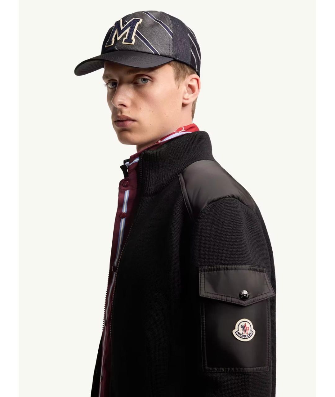 MONCLER Черный шерстяной кардиган, фото 3