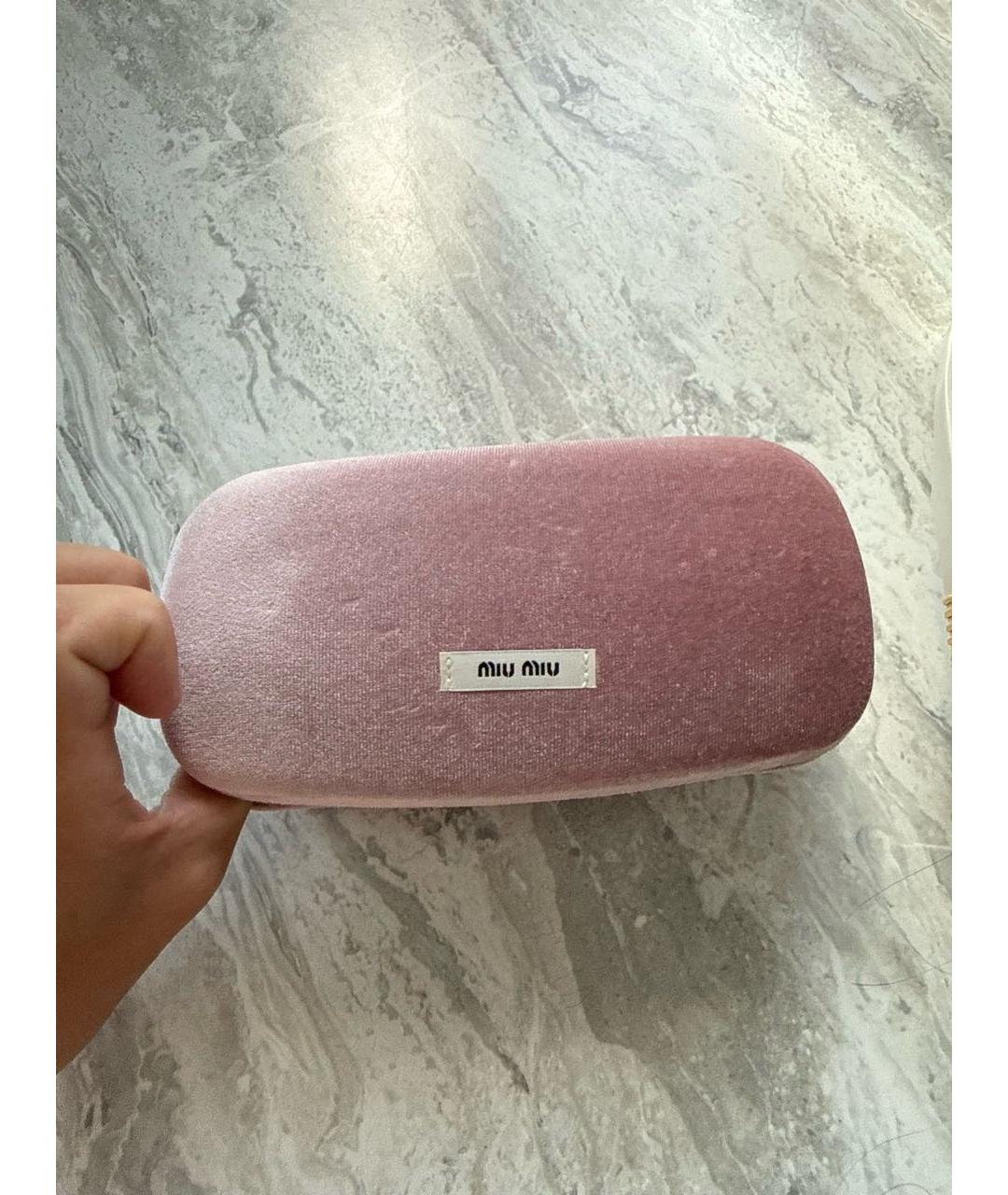 MIU MIU Белые пластиковые солнцезащитные очки, фото 6