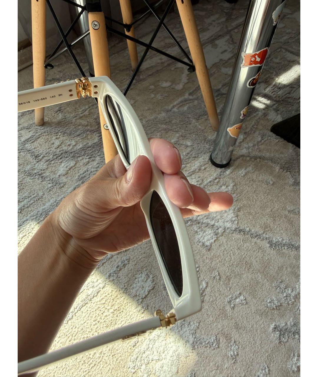 MIU MIU Белые пластиковые солнцезащитные очки, фото 3