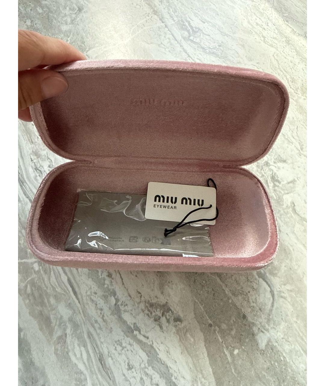 MIU MIU Белые пластиковые солнцезащитные очки, фото 4