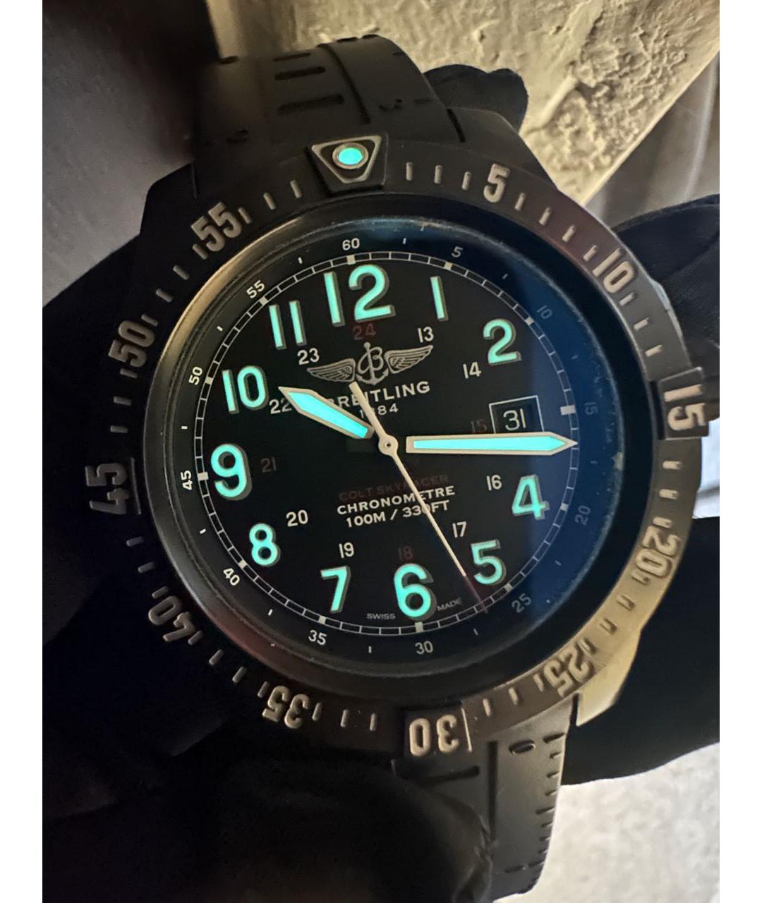 BREITLING Черные часы, фото 7