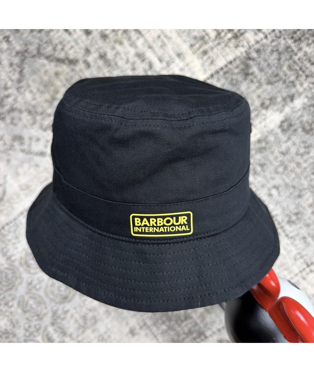 BARBOUR Черная хлопковая шляпа, фото 9