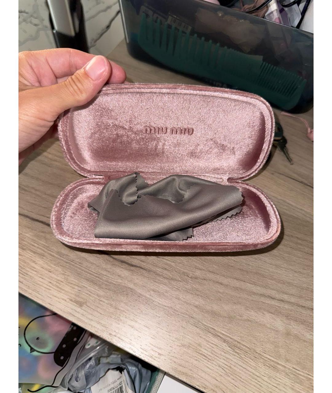 MIU MIU Черные пластиковые солнцезащитные очки, фото 4