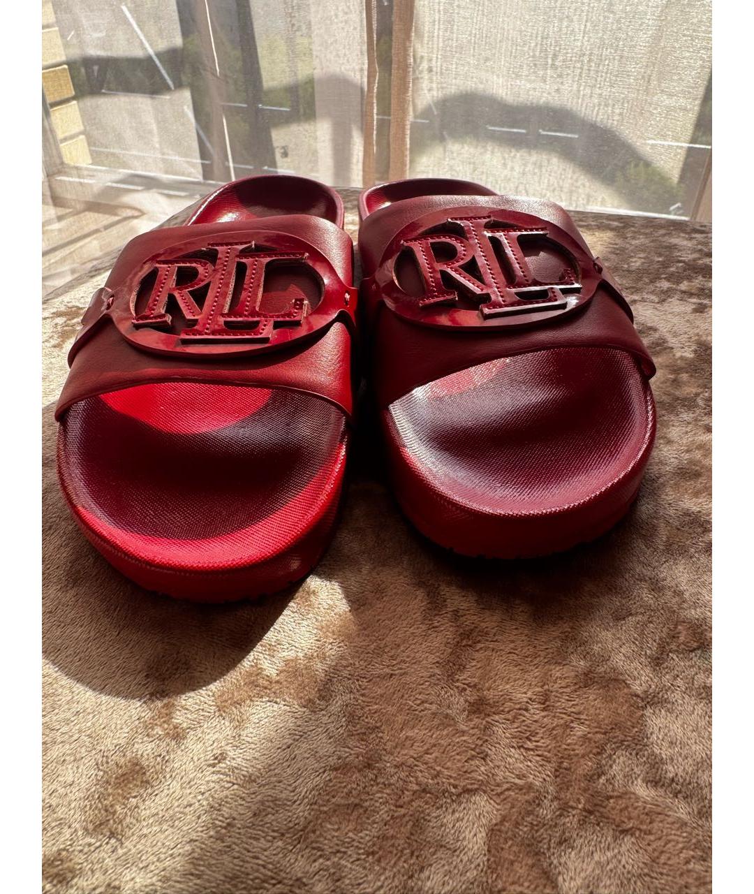RALPH LAUREN Красные шлепанцы, фото 2