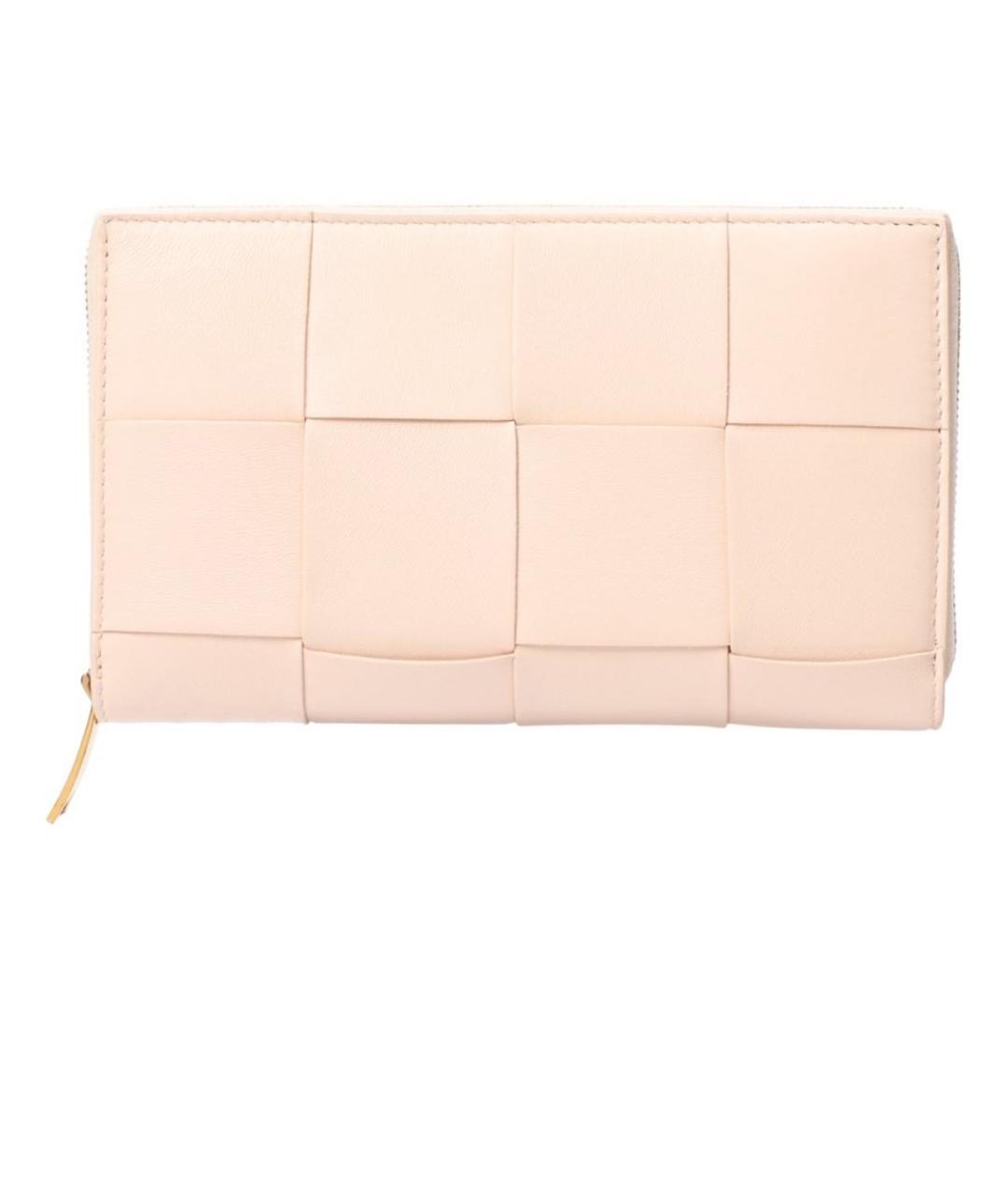 BOTTEGA VENETA Розовый кожаный кошелек, фото 5