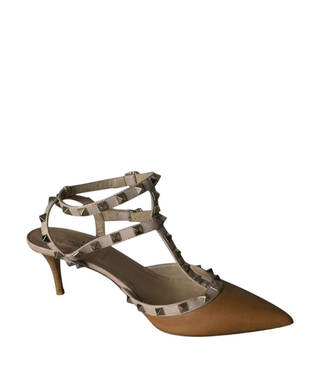 VALENTINO Коричневые кожаные туфли, фото 1