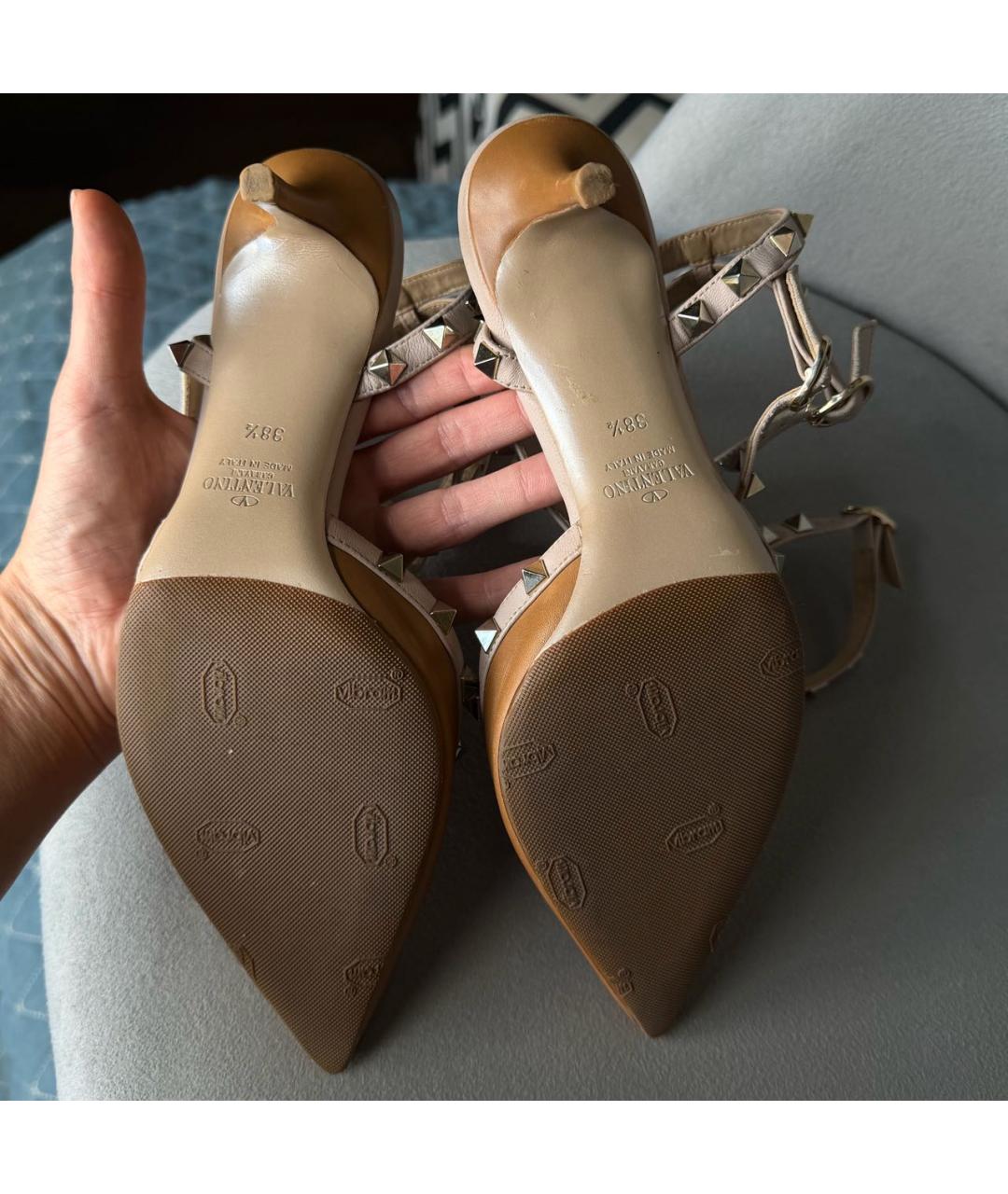 VALENTINO Коричневые кожаные туфли, фото 3