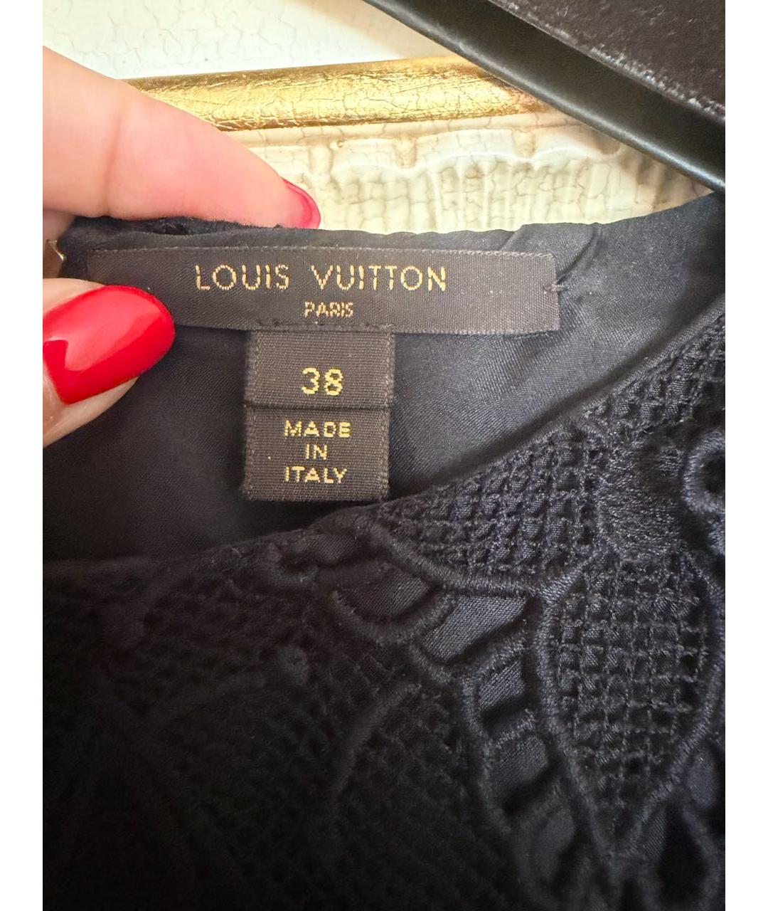 LOUIS VUITTON Черное шелковое коктейльное платье, фото 3