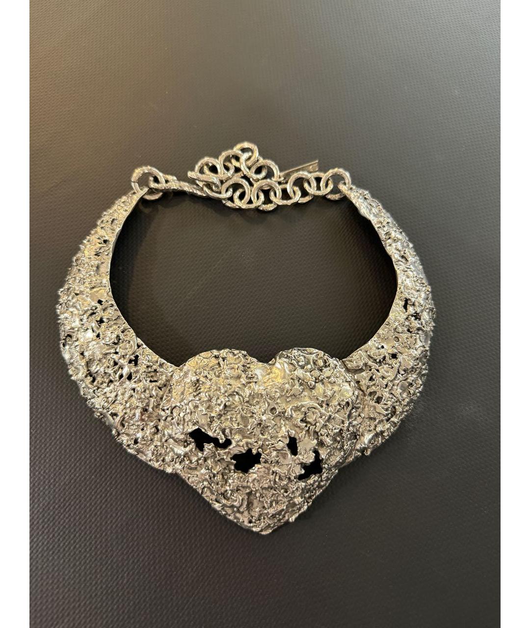 SAINT LAURENT Серебряное металлическое колье, фото 3