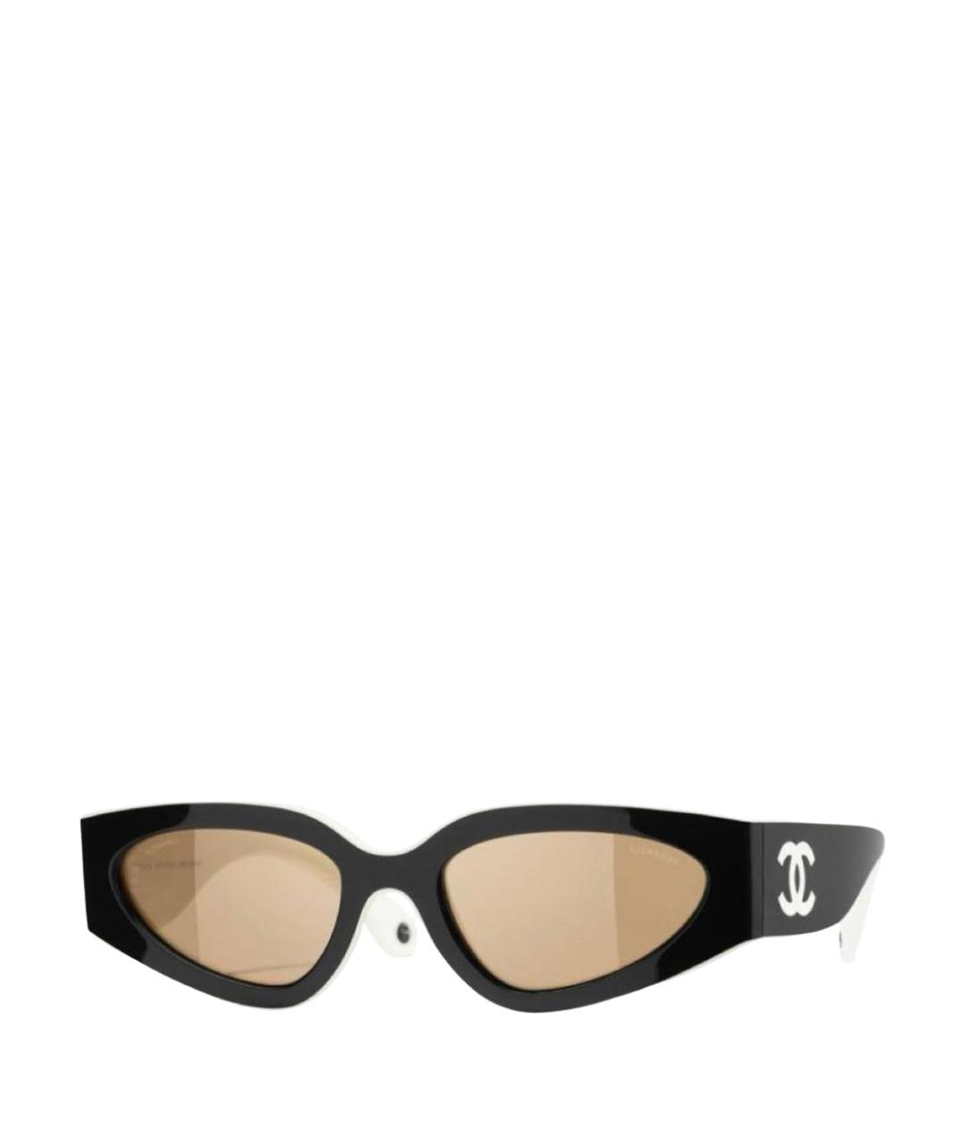 CHANEL Черные пластиковые солнцезащитные очки, фото 1