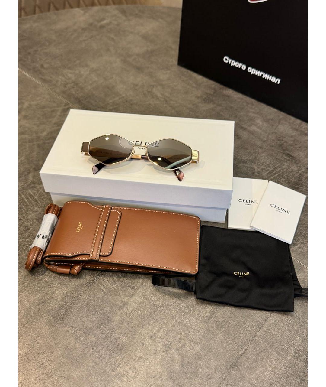 CELINE Фиолетовые металлические солнцезащитные очки, фото 2