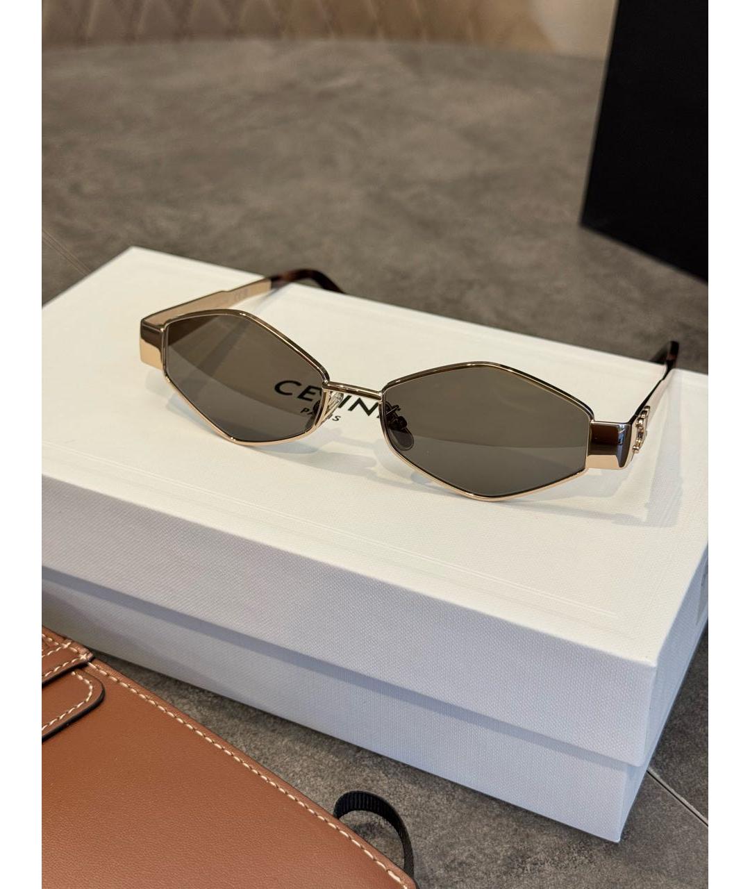 CELINE Фиолетовые металлические солнцезащитные очки, фото 4