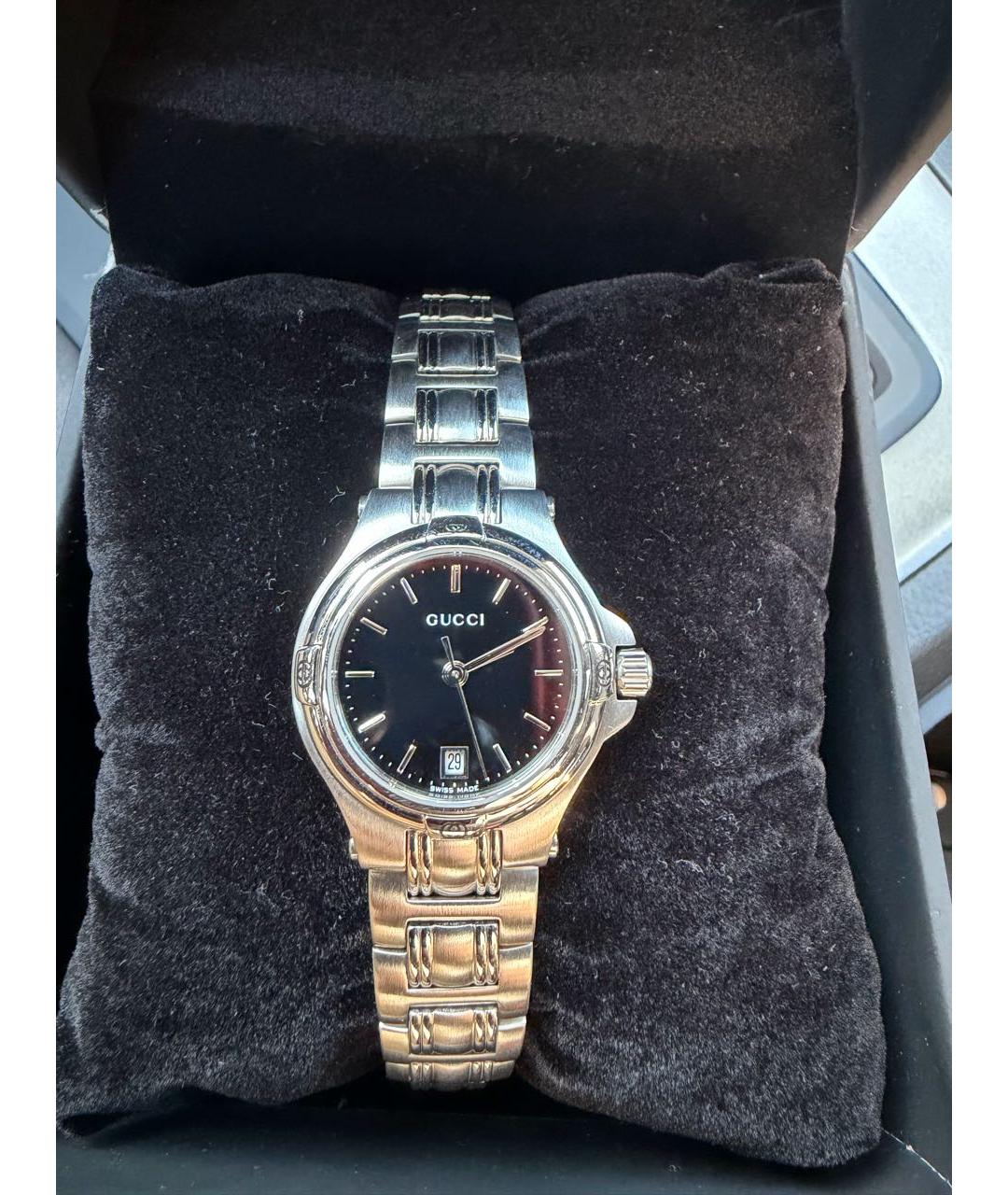 GUCCI Серебряные стальные часы, фото 7