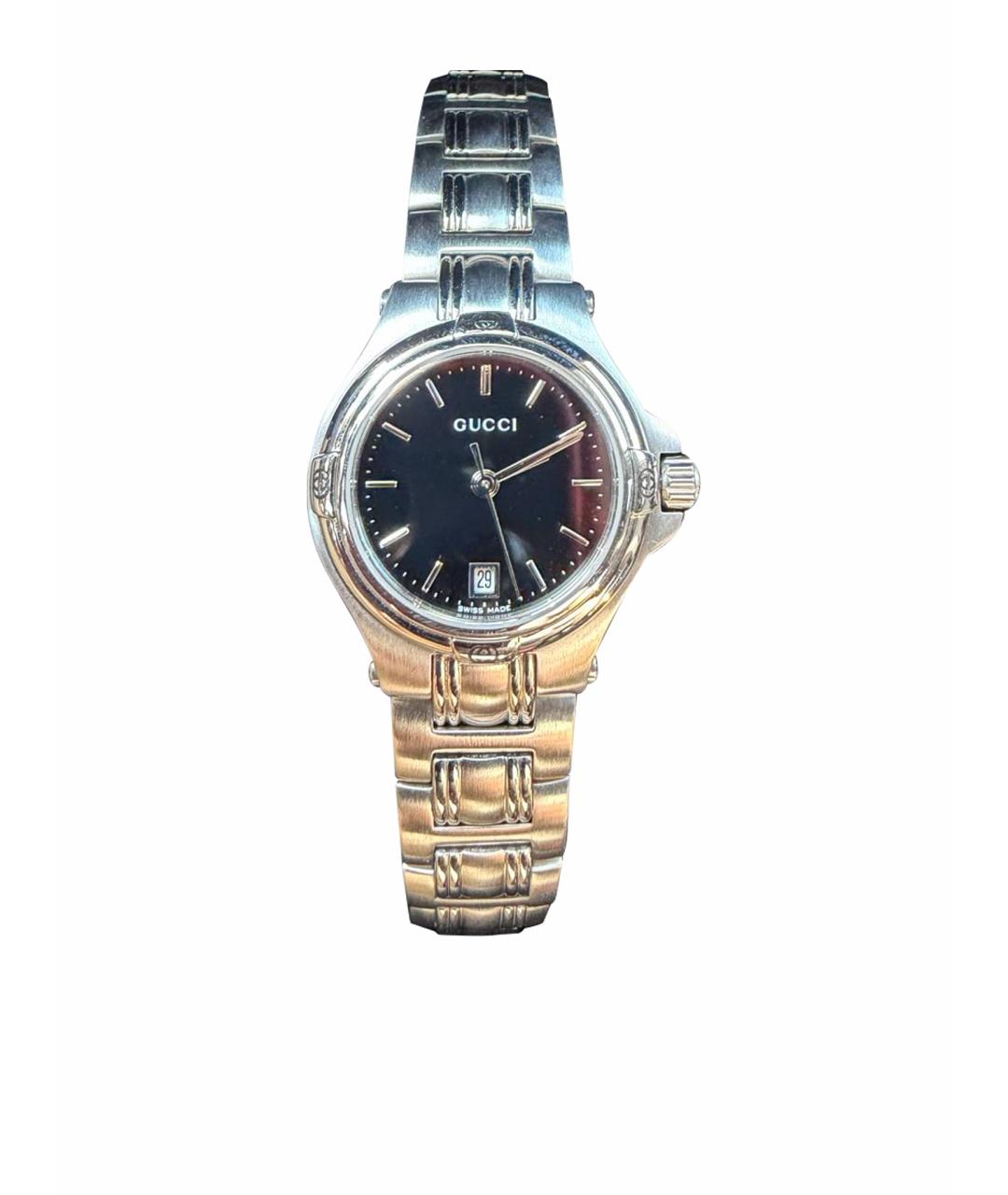 GUCCI Серебряные стальные часы, фото 1