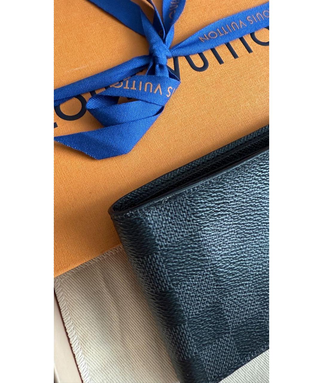 LOUIS VUITTON Антрацитовый кошелек, фото 5