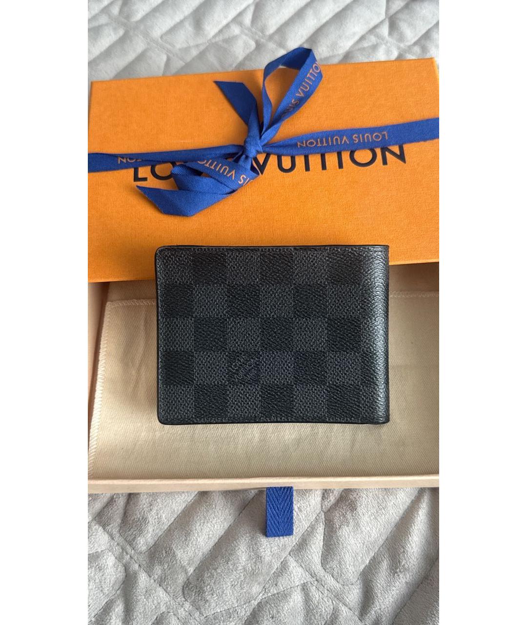 LOUIS VUITTON Антрацитовый кошелек, фото 2