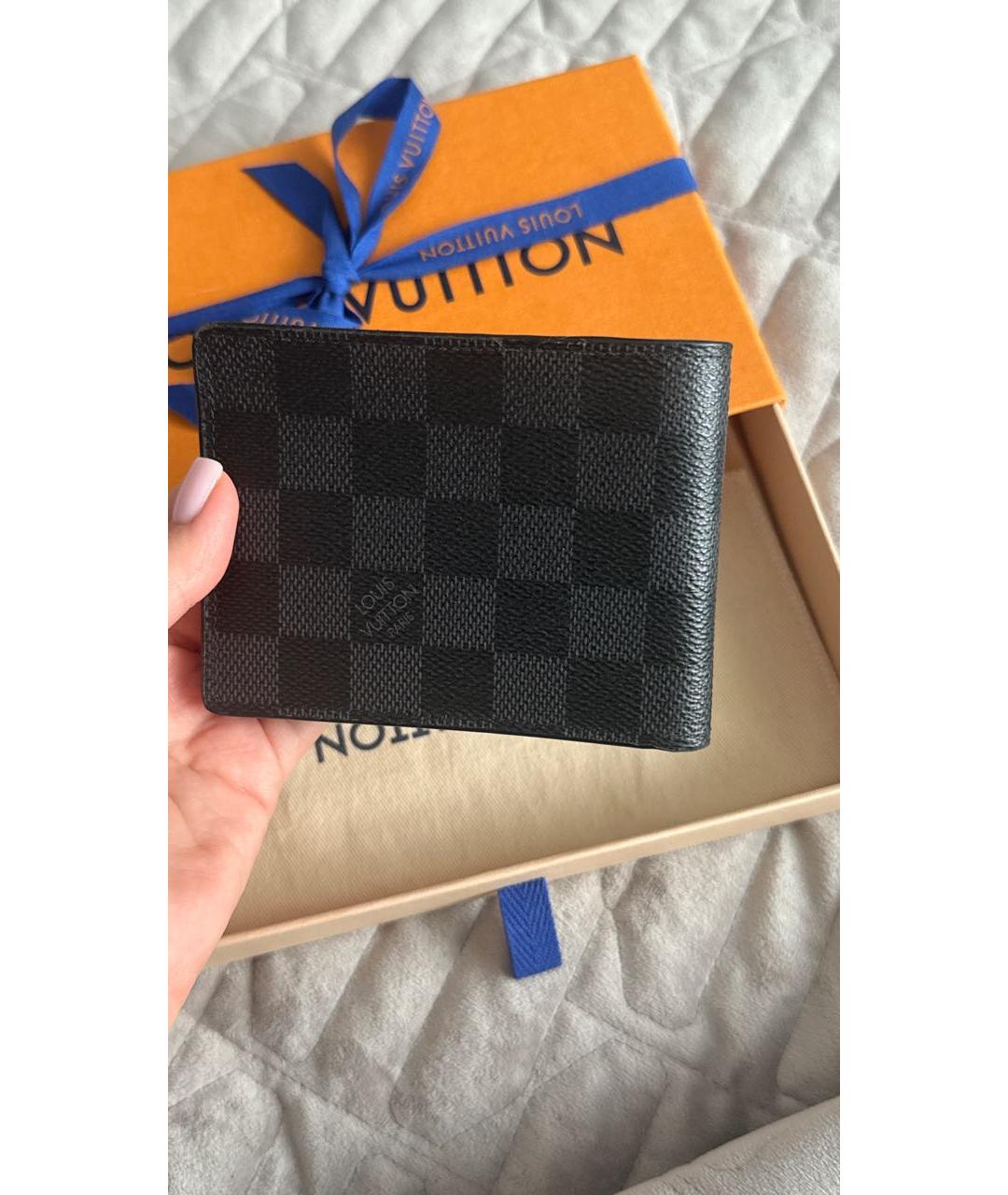 LOUIS VUITTON Антрацитовый кошелек, фото 6