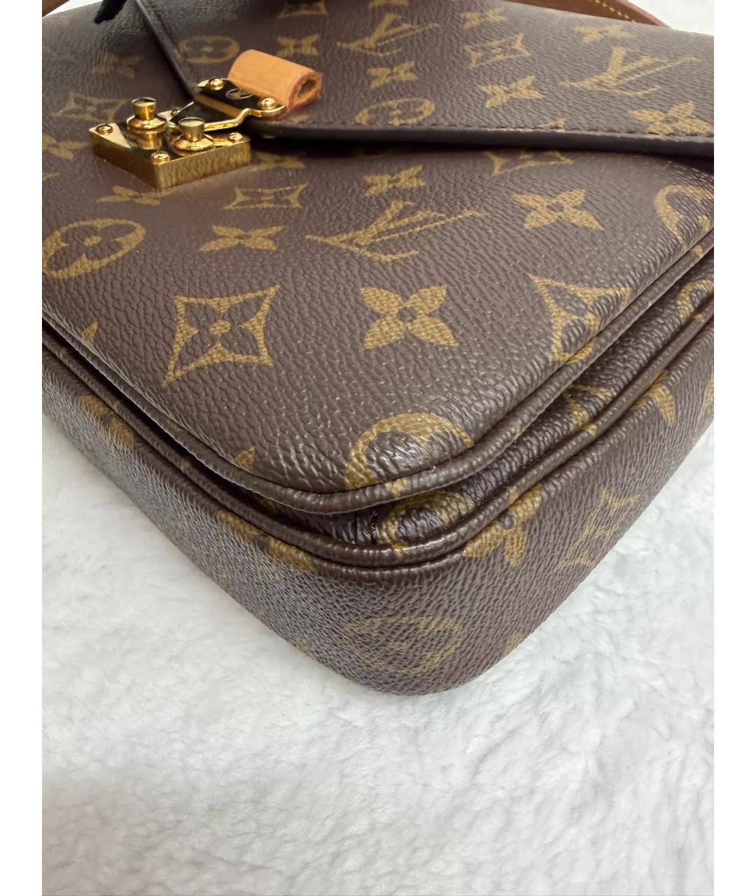 LOUIS VUITTON Коричневая сумка с короткими ручками, фото 9