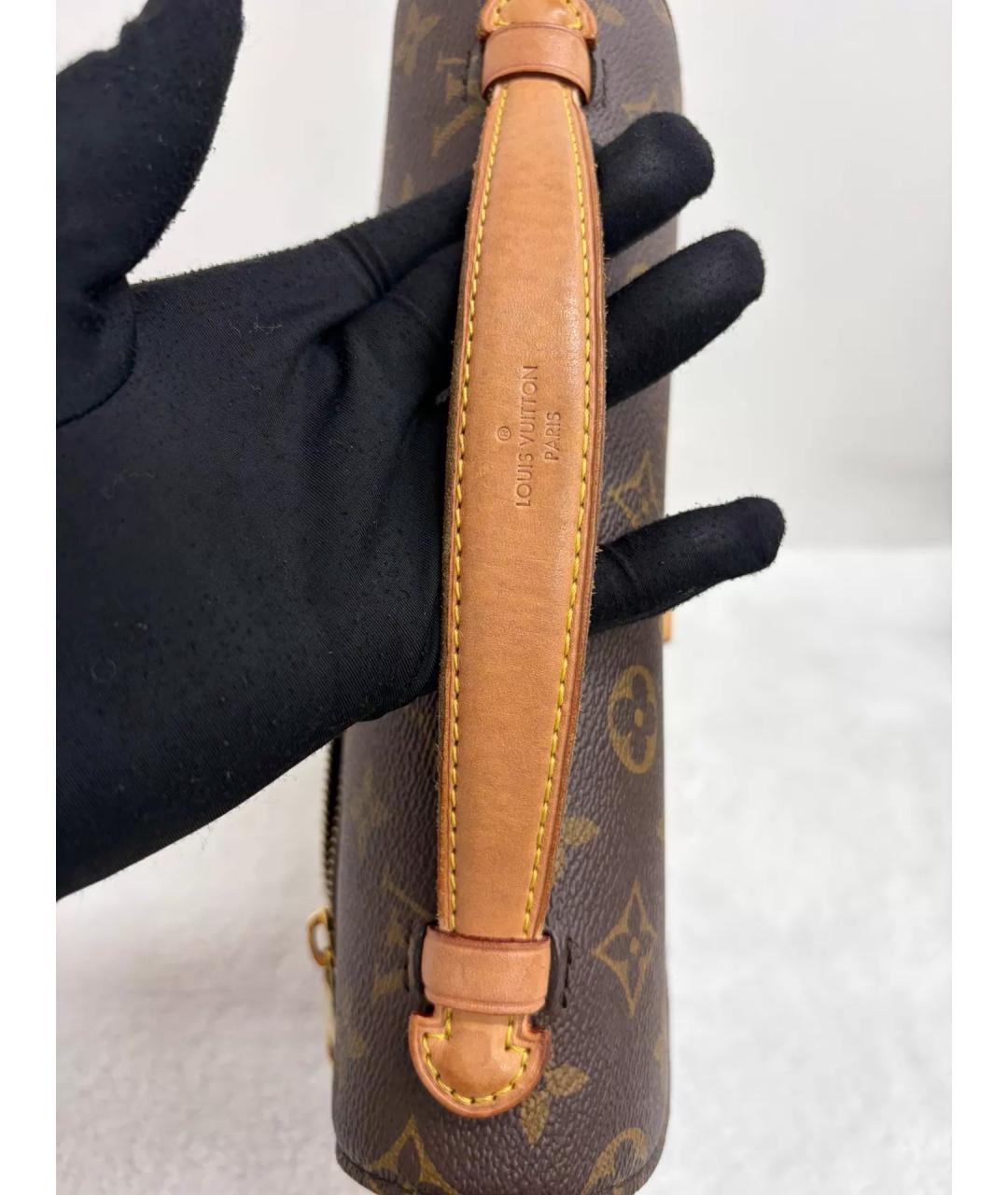 LOUIS VUITTON Коричневая сумка с короткими ручками, фото 3