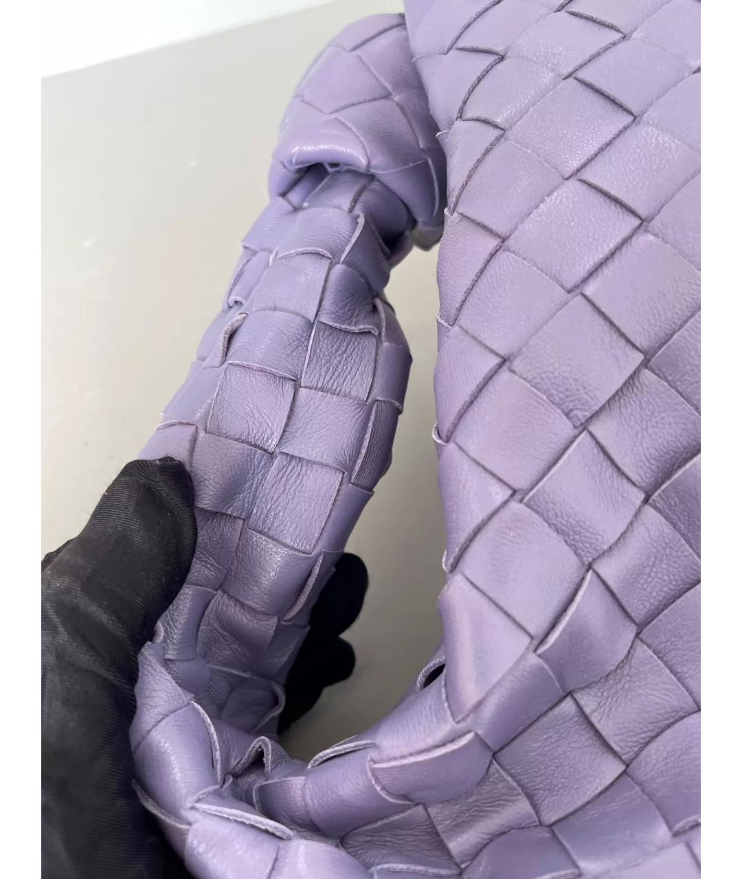 BOTTEGA VENETA Фиолетовая кожаная сумка с короткими ручками, фото 8