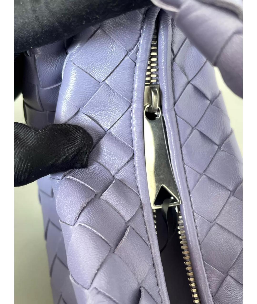 BOTTEGA VENETA Фиолетовая кожаная сумка с короткими ручками, фото 9