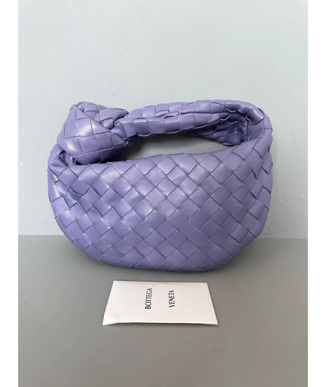BOTTEGA VENETA Фиолетовая кожаная сумка с короткими ручками, фото 2