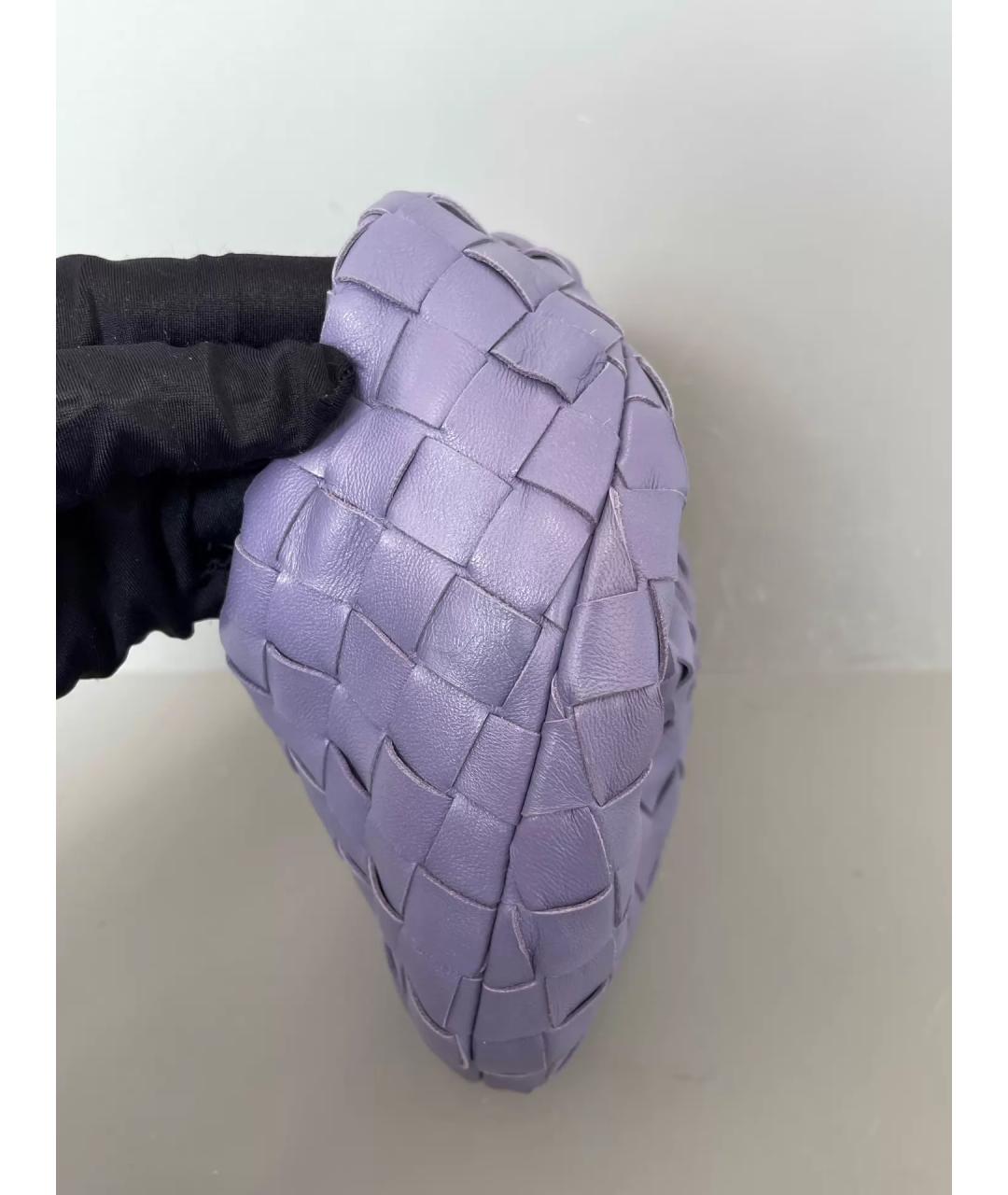BOTTEGA VENETA Фиолетовая кожаная сумка с короткими ручками, фото 4
