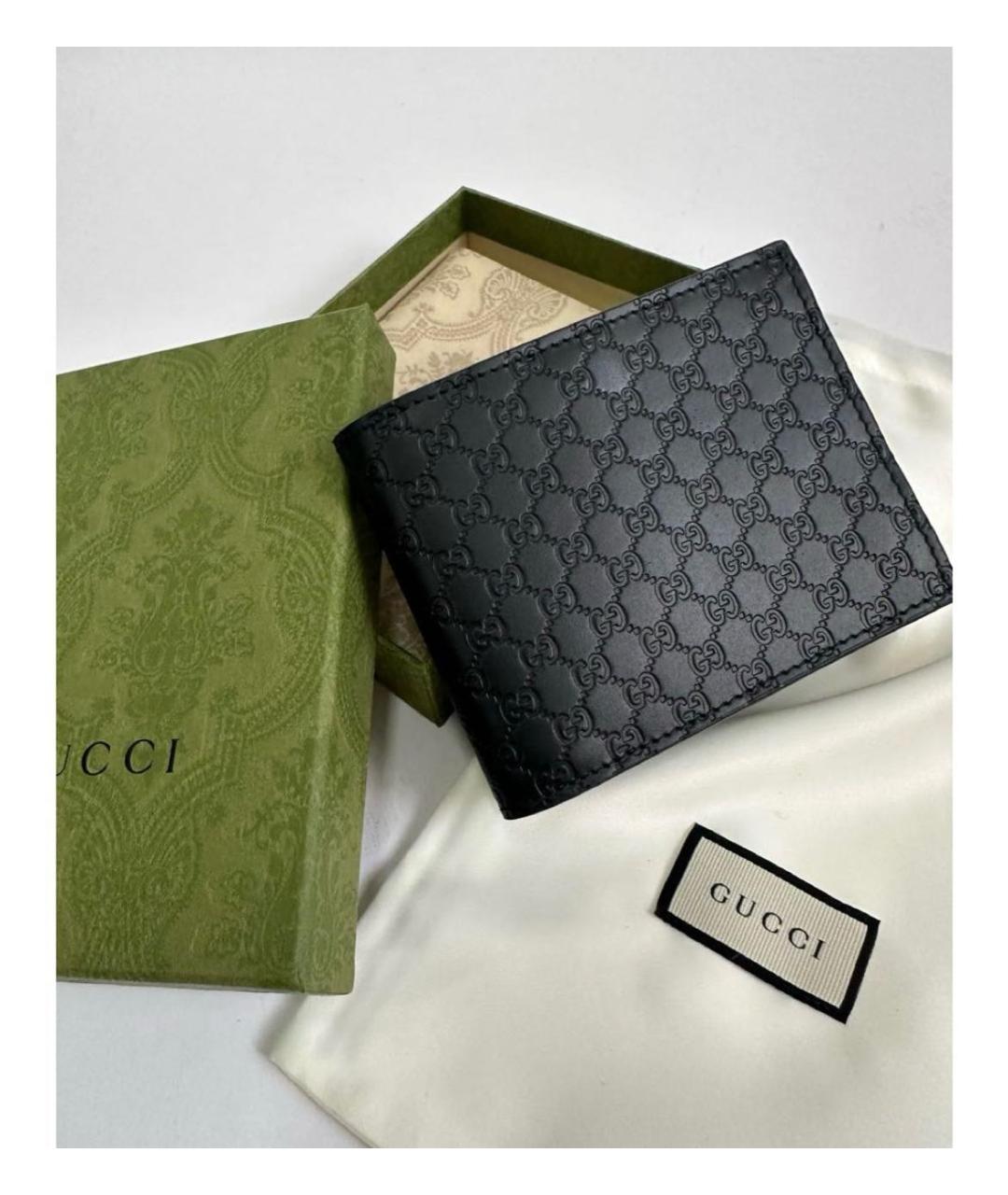 GUCCI Черный кожаный кошелек, фото 2