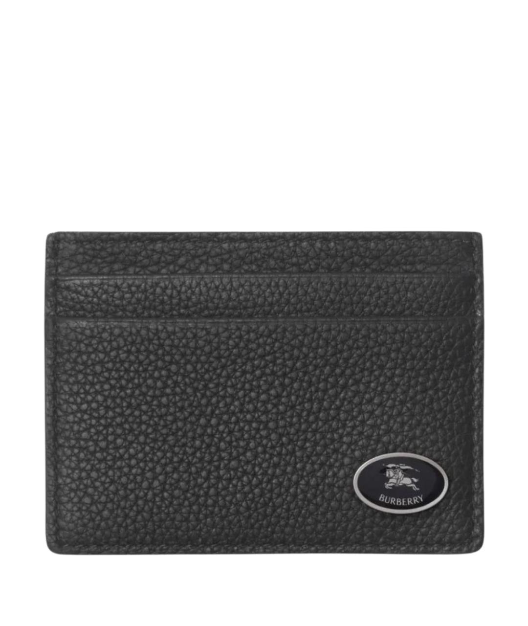 BURBERRY Черный кожаный кардхолдер, фото 1