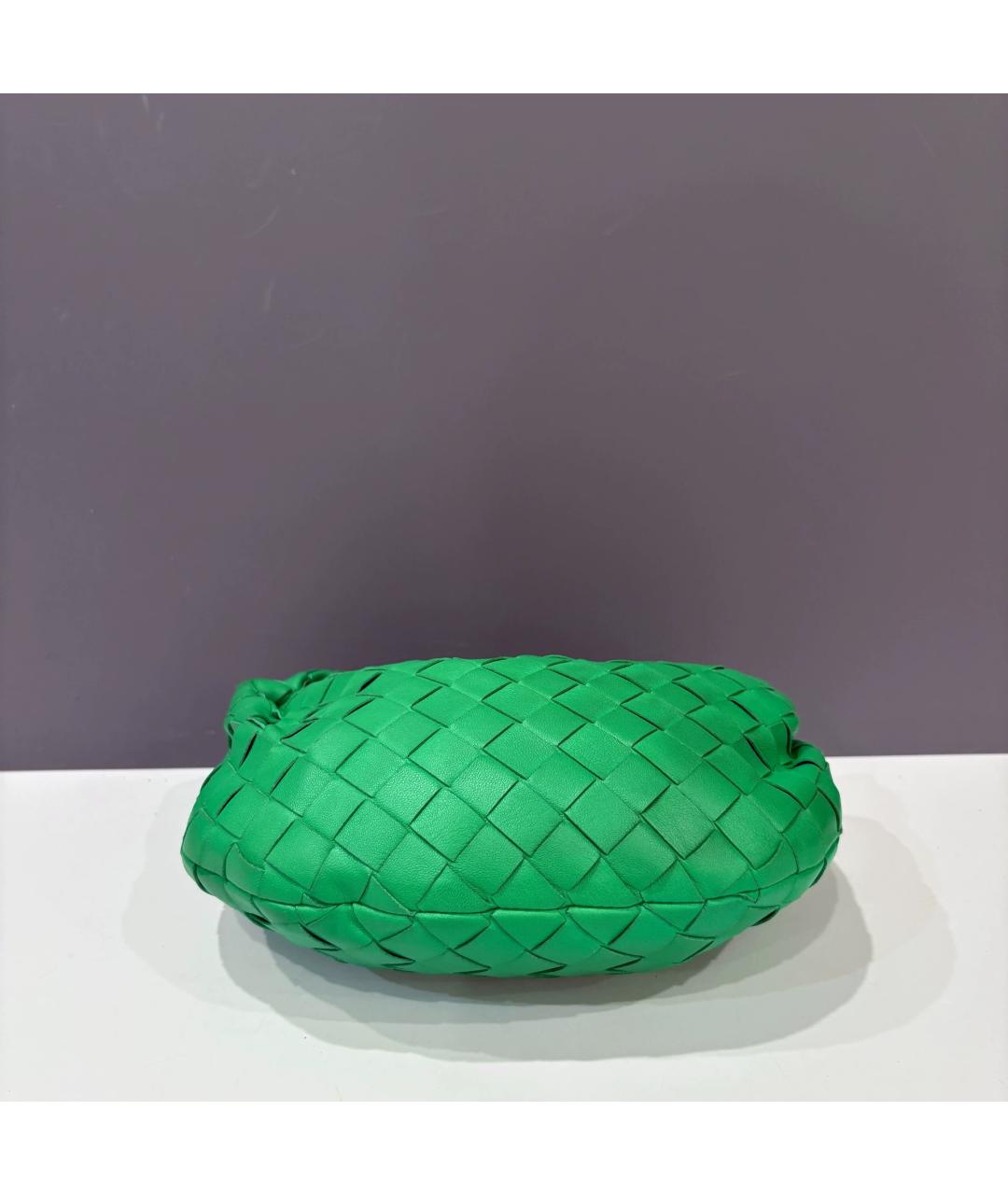 BOTTEGA VENETA Зеленая кожаная сумка с короткими ручками, фото 5