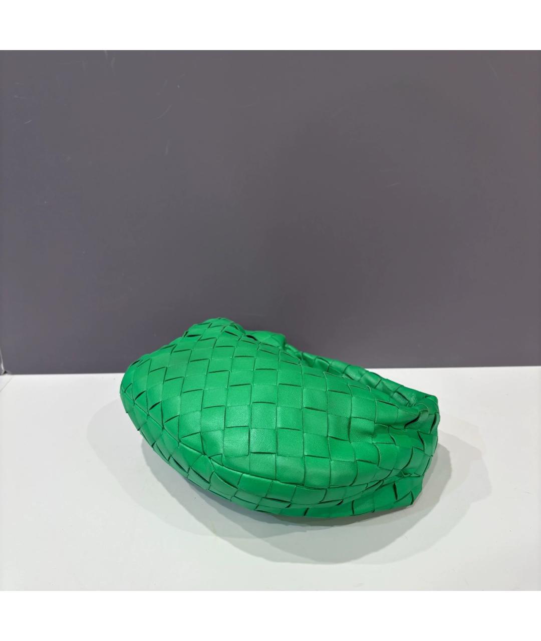 BOTTEGA VENETA Зеленая кожаная сумка с короткими ручками, фото 8