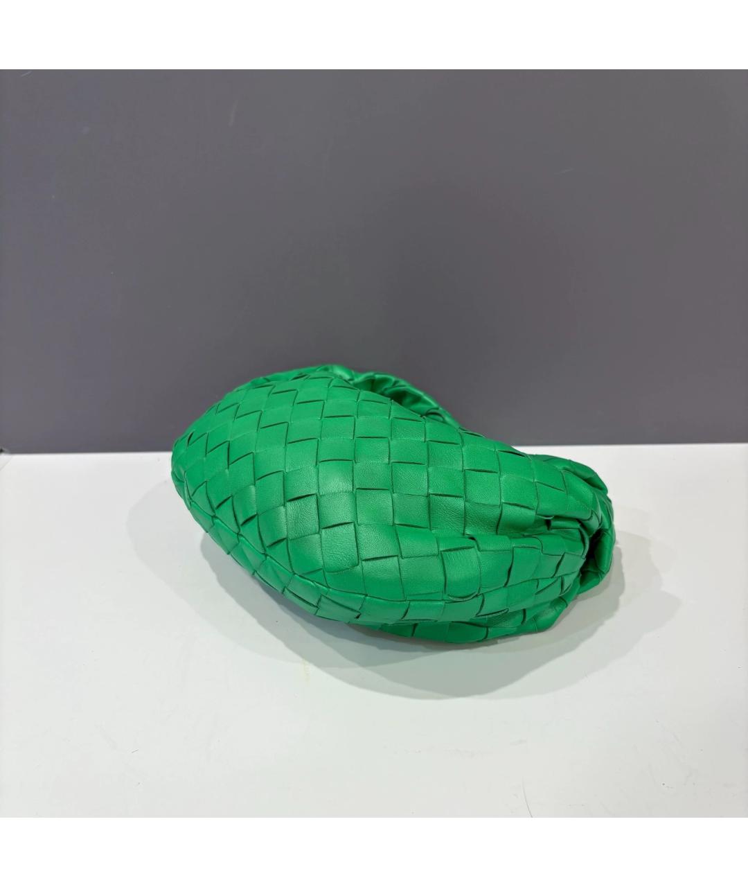 BOTTEGA VENETA Зеленая кожаная сумка с короткими ручками, фото 7