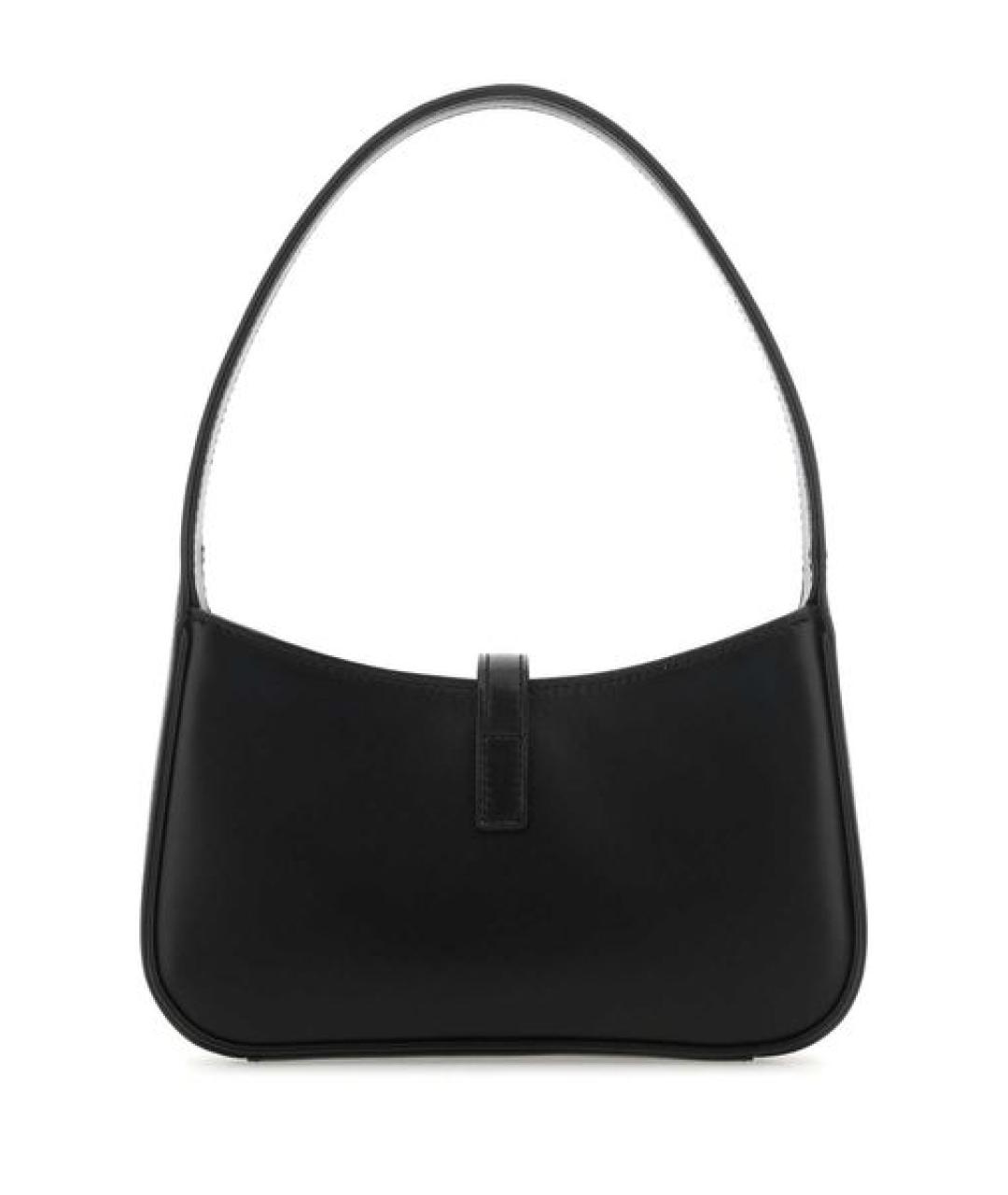 SAINT LAURENT Черная кожаная сумка с короткими ручками, фото 2