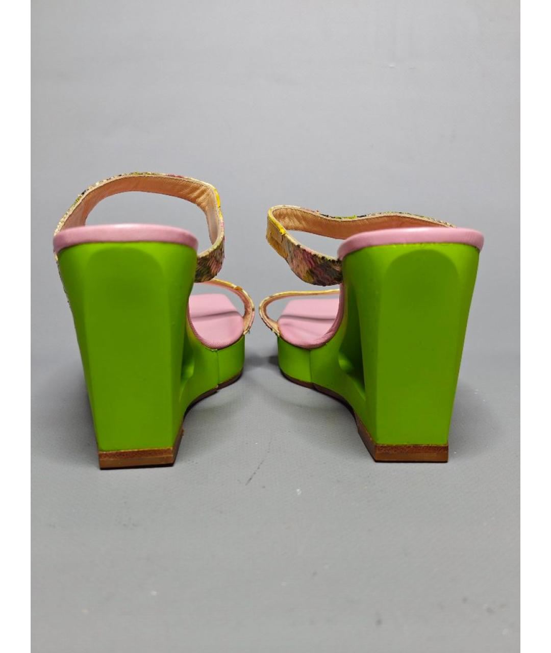 FENDI Мульти кожаные сабо, фото 4