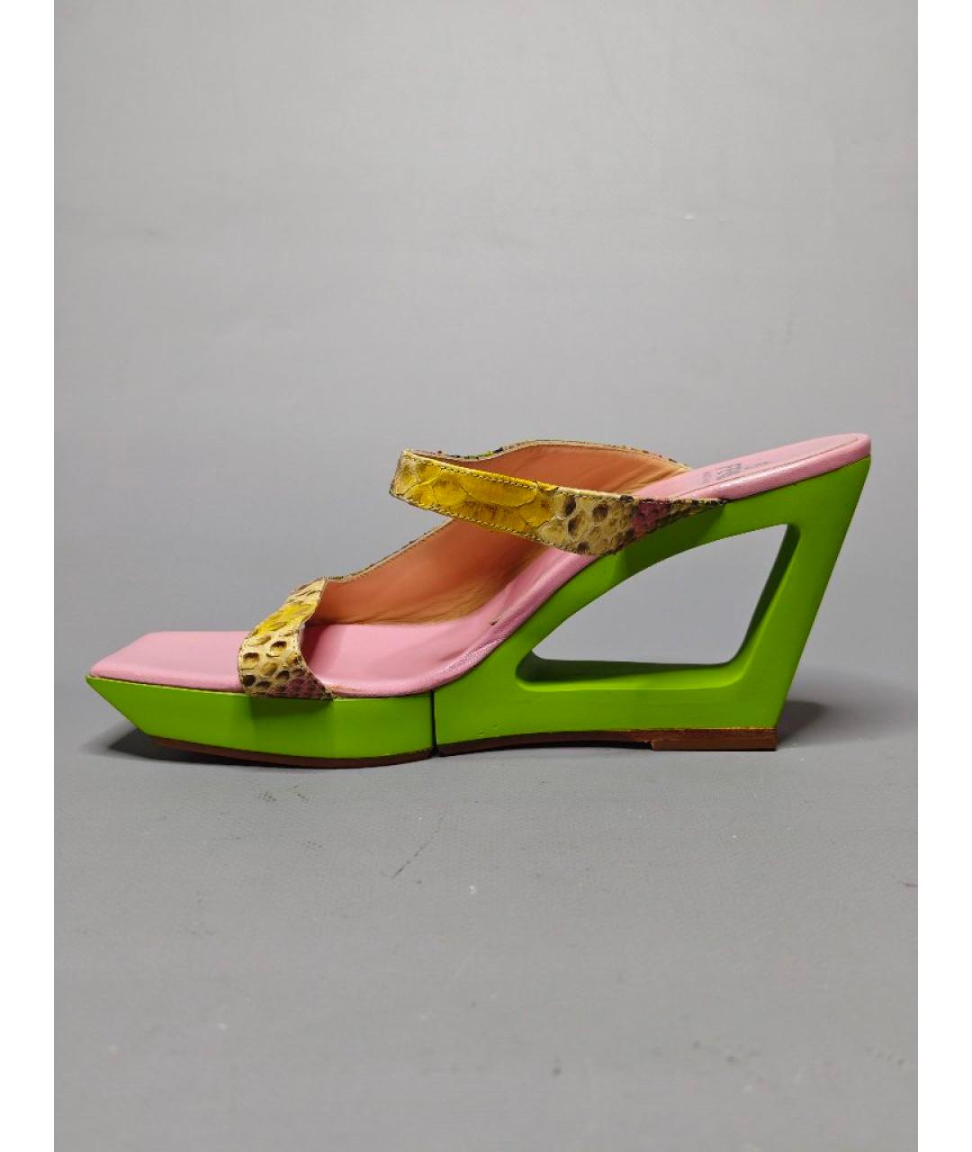FENDI Мульти кожаные сабо, фото 9