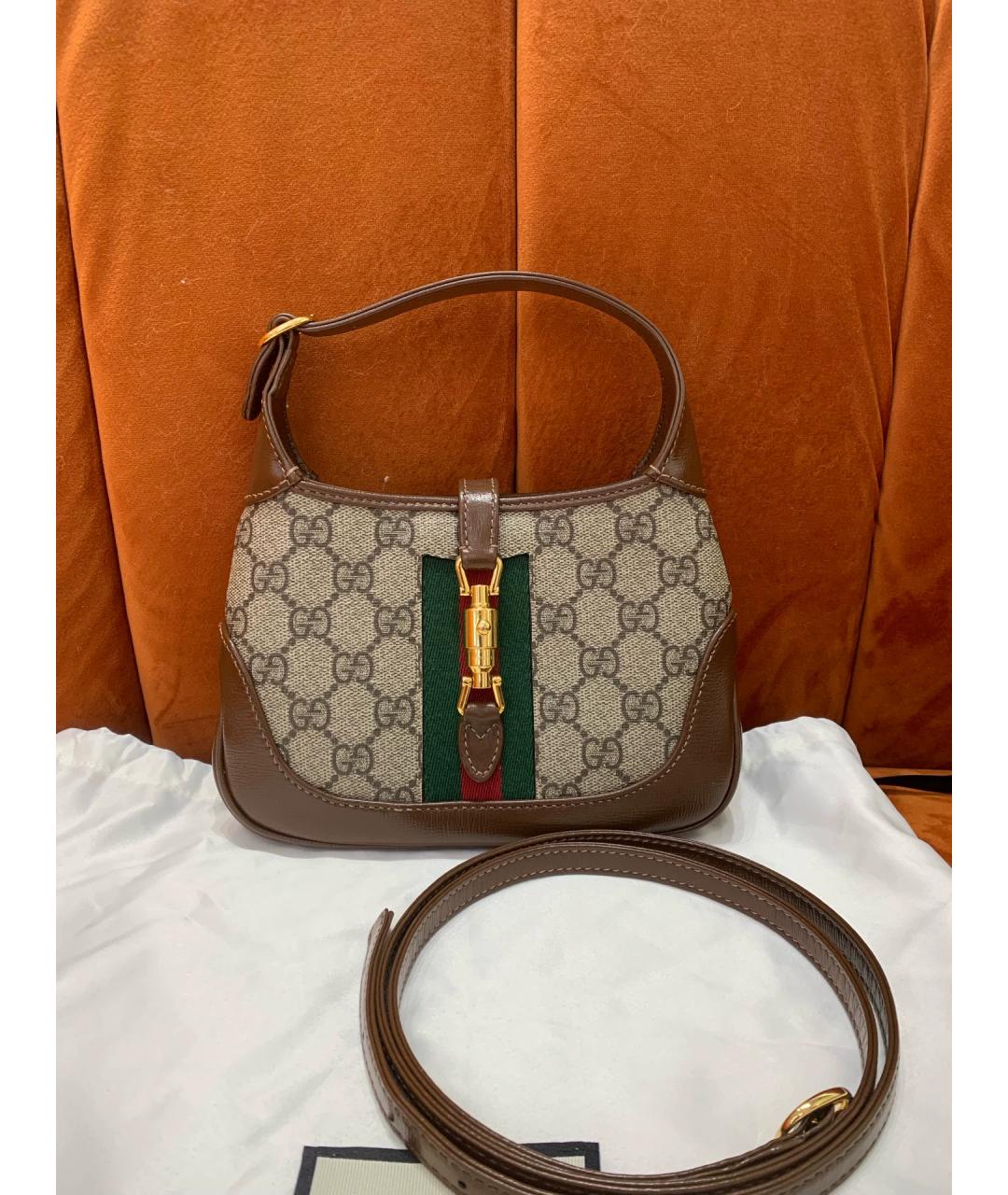 GUCCI Бежевая сумка с короткими ручками, фото 7