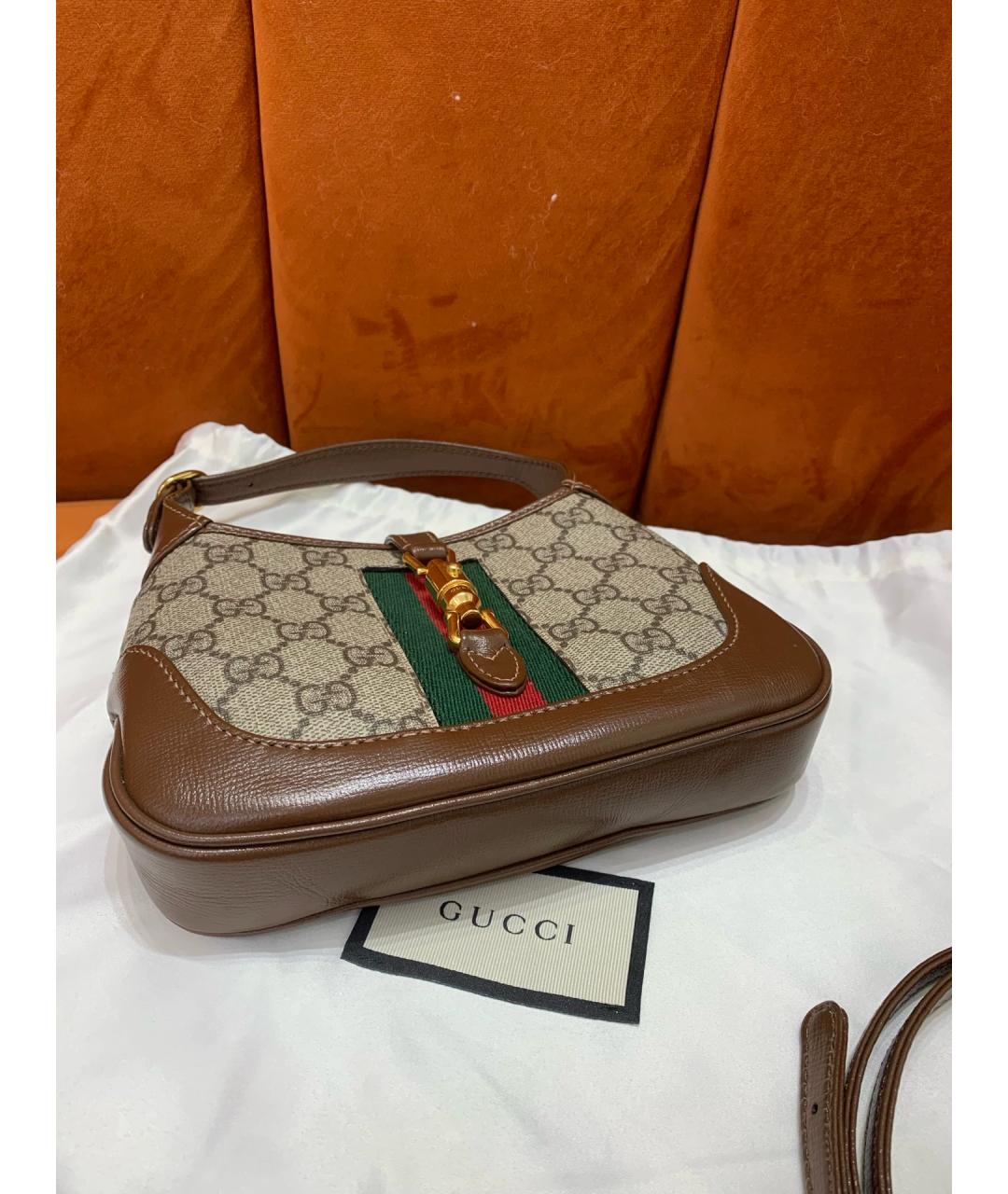 GUCCI Бежевая сумка с короткими ручками, фото 4