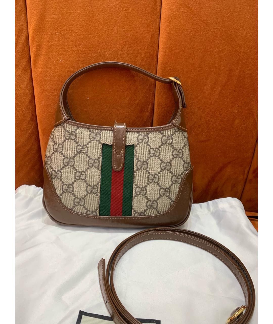 GUCCI Бежевая сумка с короткими ручками, фото 3