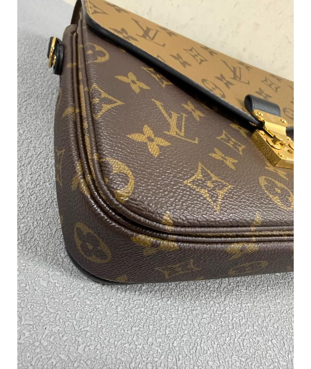 LOUIS VUITTON Коричневая сумка с короткими ручками, фото 5