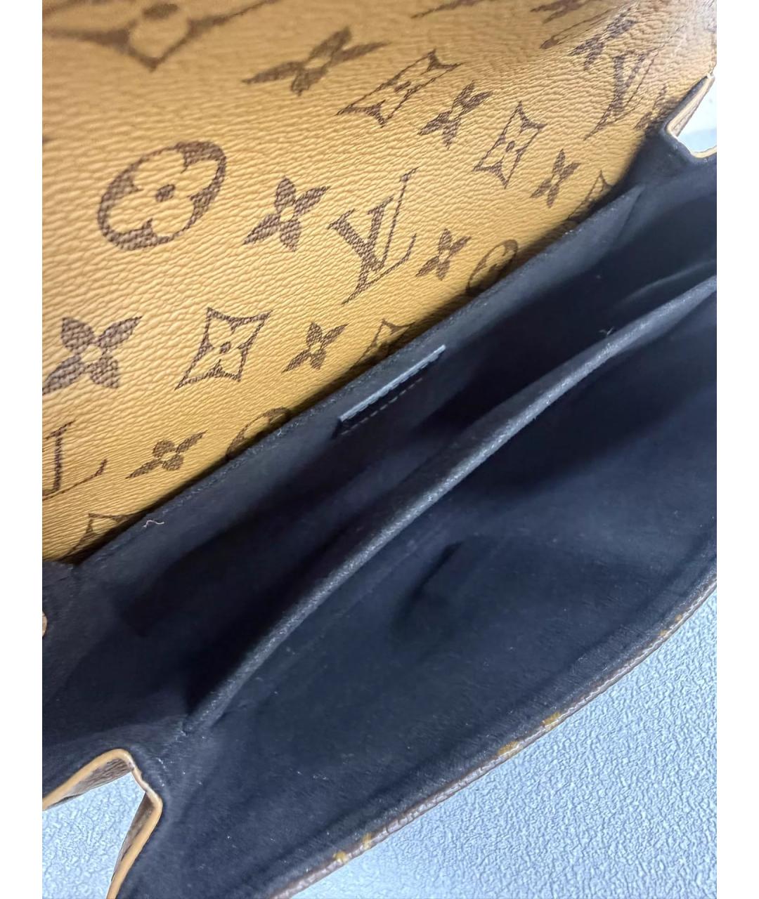 LOUIS VUITTON Коричневая сумка с короткими ручками, фото 2